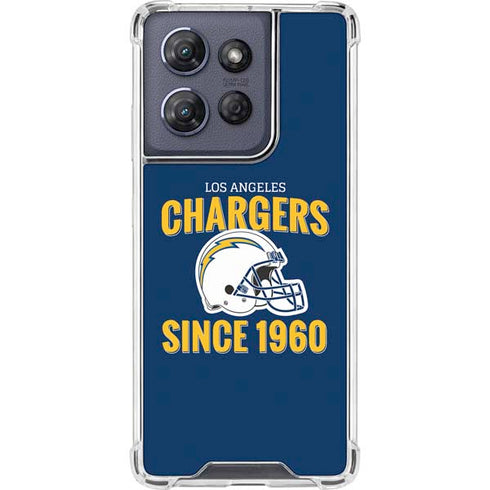NFL Los Angeles Chargers Helmet Moto G Play 5G (2025) Clear Case